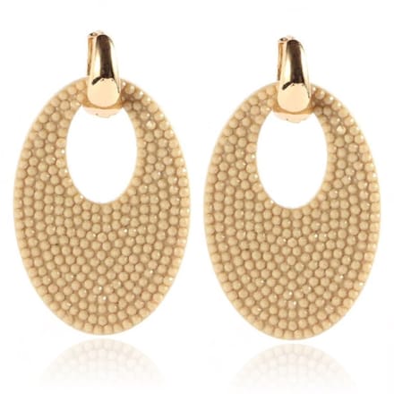 Ovale oorbellen Cilla Jewels Goud Taupe
