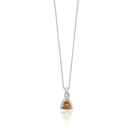 Petit Comité - Ketting Dames Geboortesteen Geel Topaas November (Zilver) - Cadeau Dames