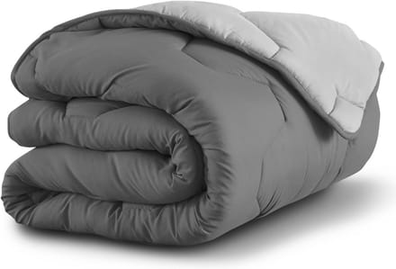 Twee-kleurige Deken 140 x 200 cm, Grijs en Lichtgrijs, 300 g/m²