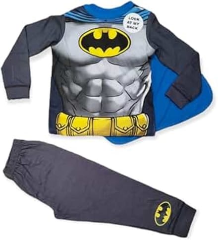 Batman pyjama - maat 92/98 - Bat-Man pyama met cape - grijs met blauw