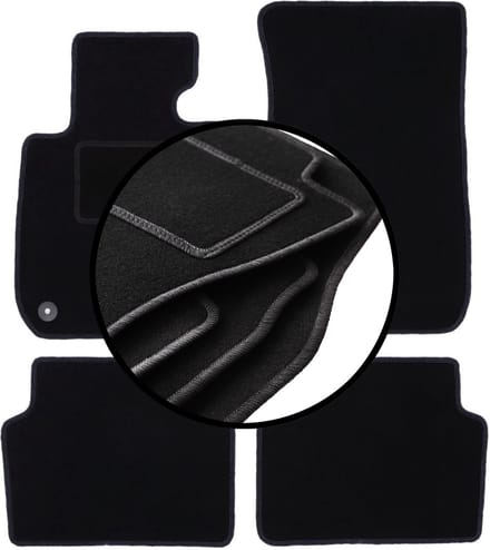 Complete set veloursmatten voor: BMW 3 E90 sedan (2004-2011)