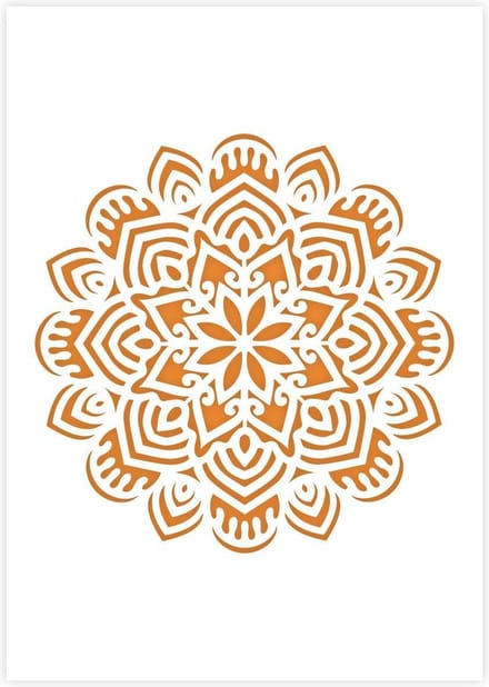 QBIX Mandala Sjabloon A3 Formaat Kunststof - Uitsnede diameter 25cm