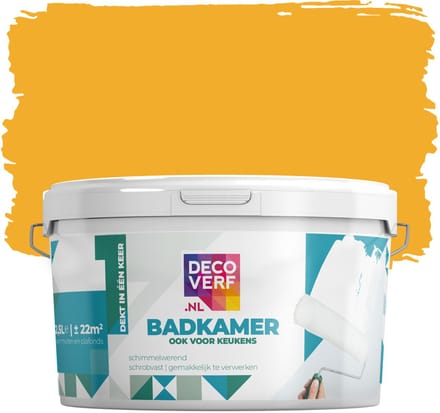 Decoverf badkamer verf okergeel, 2.5L