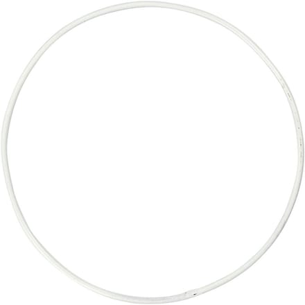 Metalen draadring, d 10 cm, dikte 2 mm, wit, 10 stuk/ 1 doos