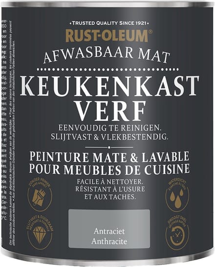 Rust-Oleum Keukenkastjes Verf Antraciet 750ml