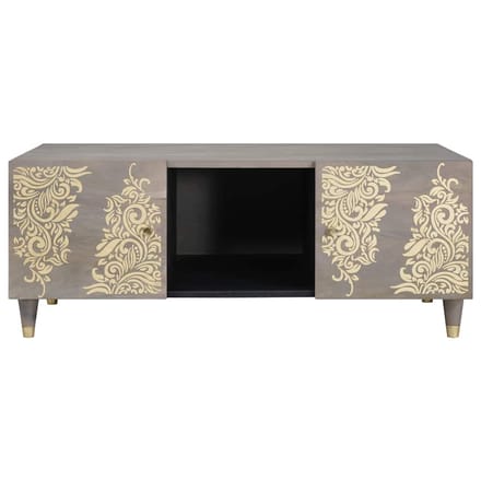 vidaXL - Salontafel - Grijs - 100 - x - 54 - x - 40 - cm - Massief - Mango - Hout
