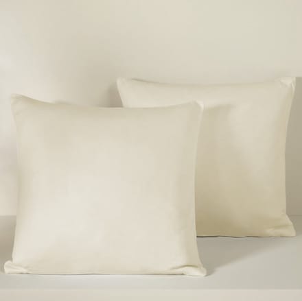 De Witte Lietaer Sierkussensloop Set Olivia Sand - 40 x 40 cm - Satijn Katoen
