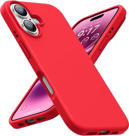 Arara Hoesje Geschikt voor iPhone 16 Plus Hoesje Siliconen - liquid Backcover - Rood