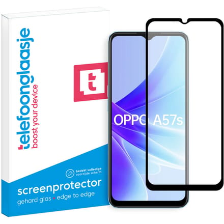 OPPO A57s 4G screenprotector gehard glas Edge to Edge