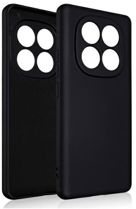 Beline Silicone Serie - Siliconen Hoesje - Xiaomi Redmi Note 14 Pro - Zwart - Antislip