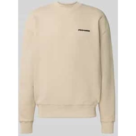 Oversized sweatshirt met logostitching en ronde hals