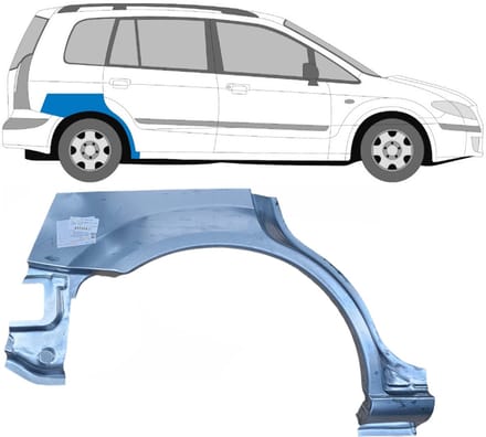 Reparatiepaneel achterspatbord voor Mazda Premacy 1999-2005 / Rechts