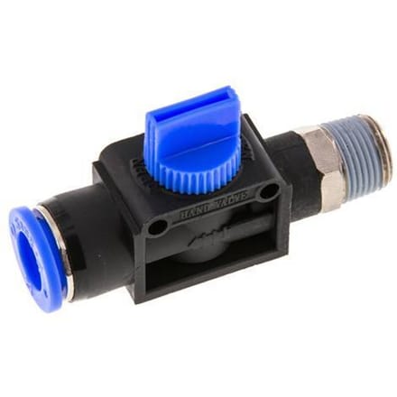 12 mm - R3/8'' Kunststof/Messing 3/2-Weg Handafsluiter Ontluchting aan Buiszijde