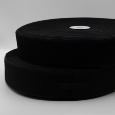 25 METER Opnaaibare KLITTENBAND ZWART 50MM