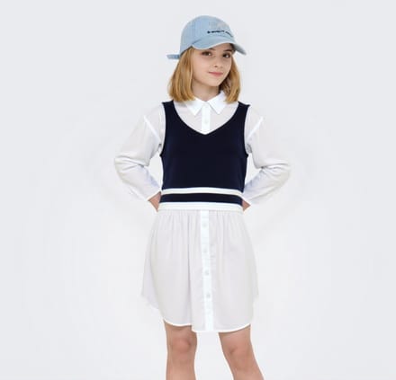 Starry Indigo - Meisjes jurk | Kind 9-10 jaar | Maat 140