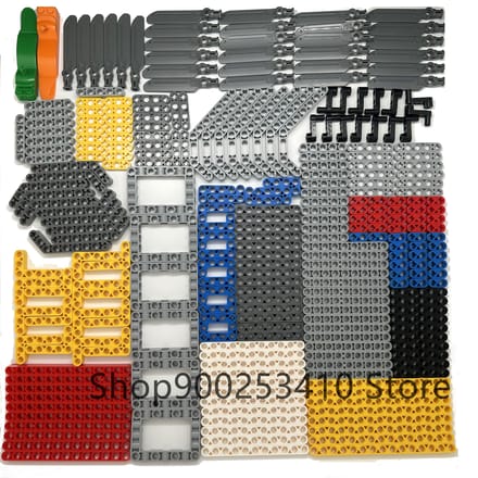 280 STKS Doe-het-zelf Technische Hefarm Bouwstenen Dikke Blokken Accessoireset Arm Balk Mechanisch Bulk High-Tech Speelgoed white