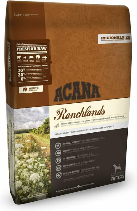 Acana Hondenvoer - Hoogste Eiwit Ranchlands - 11.4kg, Eiwitrijk, Graanvrij