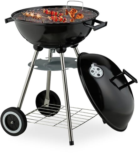 kogelbarbecue - Ø 41 cm - met wielen - opvangschaal voor as