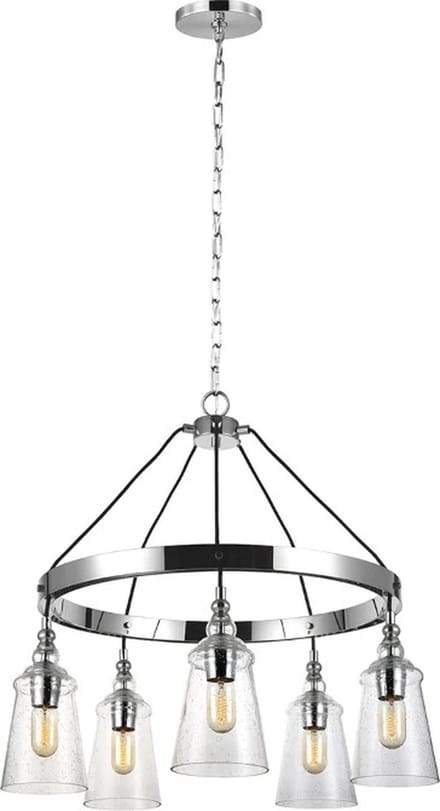 Feiss LED Kroonluchter | 5X E27 Max 60W | Dimbaar | Chrome