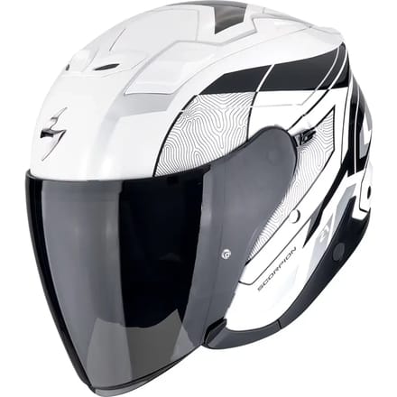 Scorpion EXO-Z1 Vue Zwart Wit Zilver Jethelm - Helm