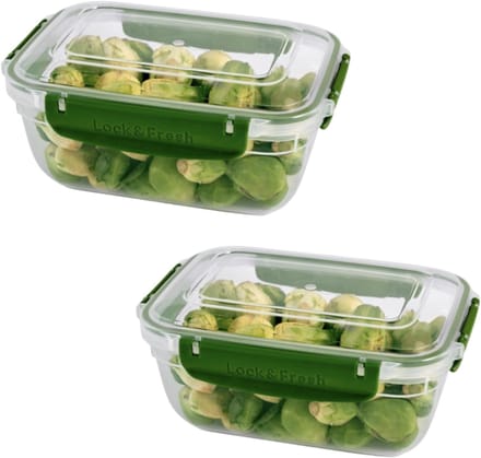 Lock&Fresh voorraadbak - Vershoudbox Groen - 1400ml - BPA vrij