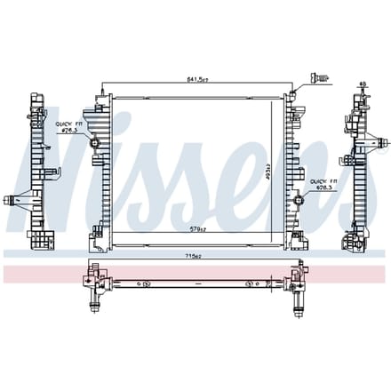 Radiator, motorkoeling NISSENS 606568