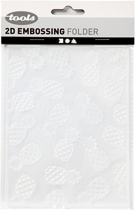 Embossing Folder , ananas, afm 11x14 cm, dikte 2 mm, 1 stuk