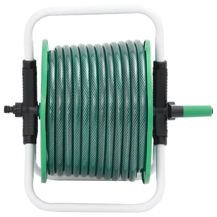 vidaXL - Slanghaspel - met - 30 - m - slang - vrijstaand - PVC - groen
