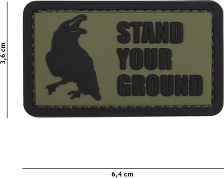 101 Inc Embleem 3D Pvc Stand Your Ground Groen  12049