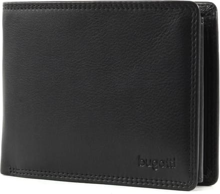 bugatti Portemonnee Simbiosi Coin Wallet with Zip Compartment 9CC Black Zwart