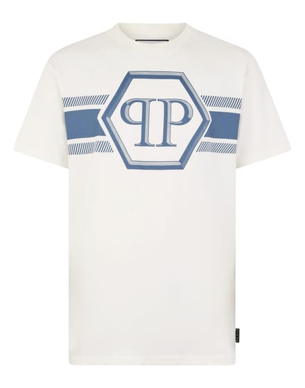 Round Neck T-Shirt Hexagon Line