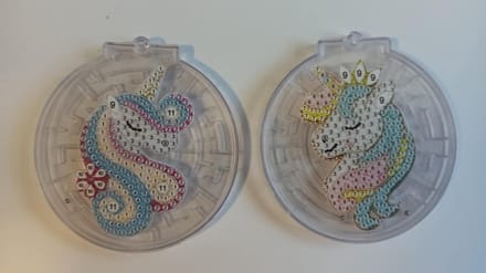 diamond painting - kerstboomversiering - sleutelhanger - doolhof/labyrinth maze game ( 2 stuks ) 311