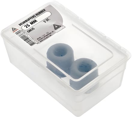 Deltafix - Deurbuffer rubber 25mm grijs 2st