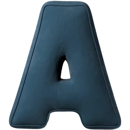 Kussen letter a Yellow Tipi Posh Velvet