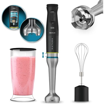 Cecotec 03973 blender Staafmixer 1500 W Zwart, Roestvrijstaal