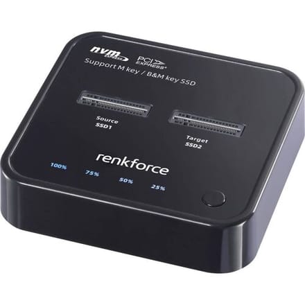 Renkforce RF-TPCD-300 1-voudig Harde schijf-kopieerstation M.2 PCIe NVMe, USB-C