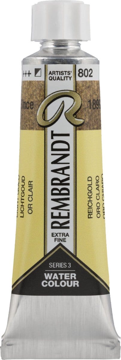Rembrandt Aquarelverf - tube - Lichtgoud 802   8712079436957   Verf