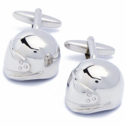 Manchetknopen - Motorhelm Integraal Helm Motor Zilver