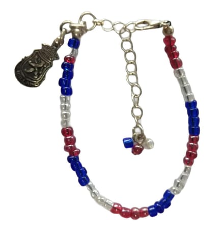 Armband rood wit blauw met bedel wapen holland