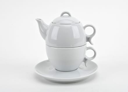 Theepot- en kopjeset 350 ml - Porselein