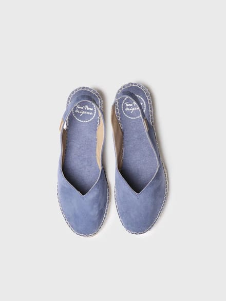 Suède espadrilles met sleehak voor dames | BETTY-A