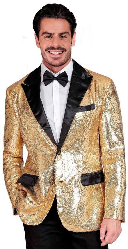 Showmaster Golden Glam Pailletten Colbert Man