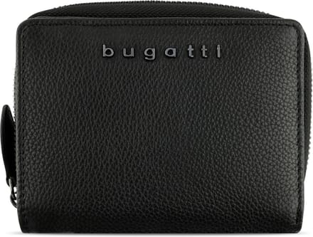 Bugatti Bella Portemonnee RFID-bescherming Leer 12 cm - Dames - Horizontaal - schwarz