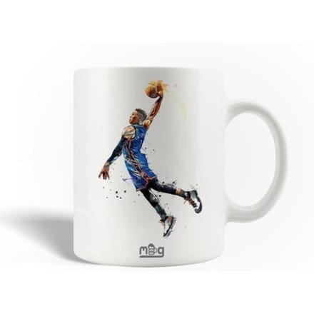 NBA Russell Westbrook basketbalspeler keramische mok