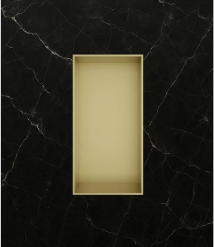 Hotbath &More BOX015F inbouwnis 30x15x10cm zonder frame geborsteld messing PVD
