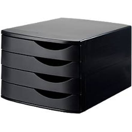 Djois Re - Solution bureauladenset - 4 gesloten laden - zwart - 100% gerecycled