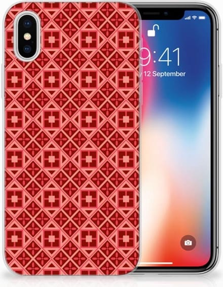 Apple iPhone X | Xs TPU bumper Batik Rood