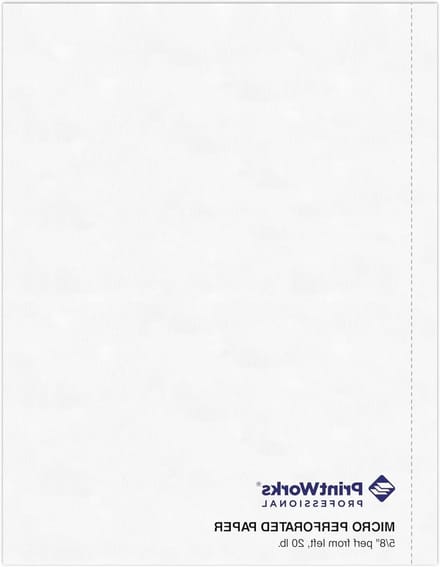 Perforatiepapier - Papier met perforatie - Documenten scheiden - Verticaal microgeperforeerd - 8.5 x 11 inch - Wit