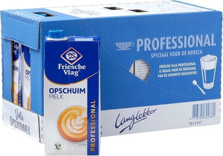 Friesche Vlag Volle Opschuimmelk - 12 x 1 liter