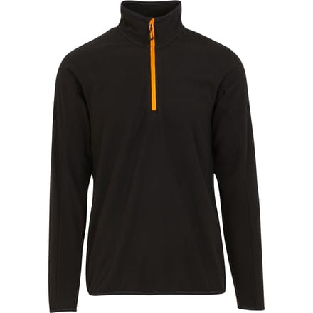 Regatta Heren Navigate Half Zip Fleece (Zwart/Oranje Pop)